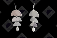 Pearl Geometric Earrings