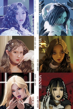 (G)I-DLE "Oh My God" Foil Art Print Set