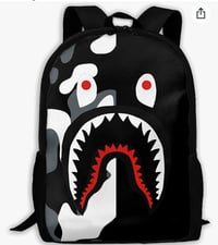 Black/Red shark Backpack