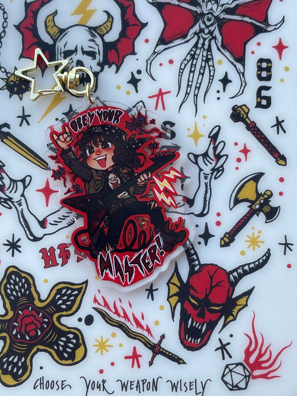  Eddie "Obey Your Master!" 3 inch Acrylic Charm