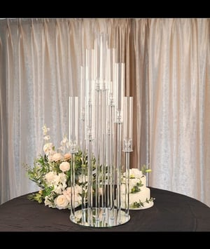 Image of Clear Glass  Candlelabra  10 arms 