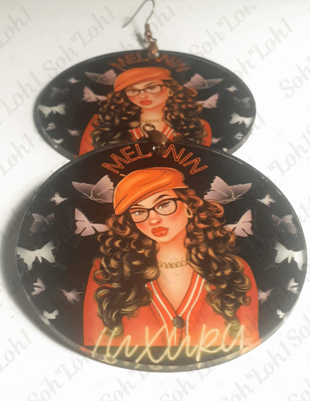 Image of Dangling Melanin Luxury Hip Hop Afrocentric Earrings