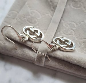 Image of NEW DROP ðŸŽ‰ Sterling Silver GG Interlocking Dangle Earrings 