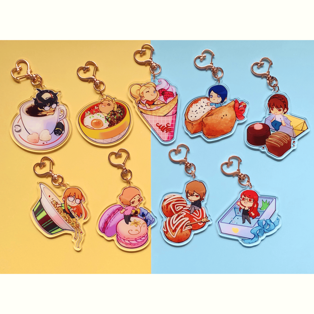 Image of [P5] thieves' menu charms (CLEAR VER.)