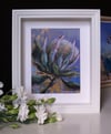 Pink Protea Flower | Original Oil Painting | 15x20 cm