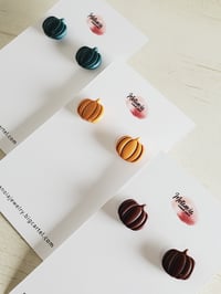 Image 1 of Earrings | Aretes Pumpkin Studs
