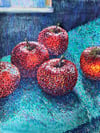 Apples | Oil pastel drawing | 24x32 cm