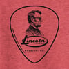 Lincoln Theatre Guitar Pick logo (Black print on Heather Red)