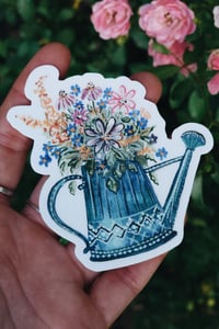 Blooming Watering Can Sticker/Decal 2.66"x3"