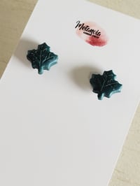 Image 2 of Earrings | Aretes Maple Leaf Studs