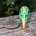 Fancy Bird Skull - Gold Jade