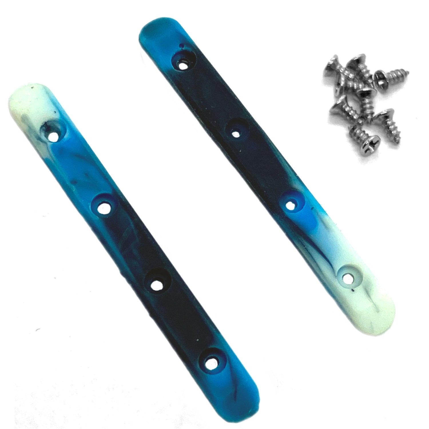 LC BOARDS SWIRL BOARD RAILS WITH HARDWARE BLUE LC Boards Fingerboards