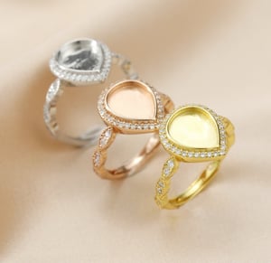 Image of Elegant Teardrop Ring