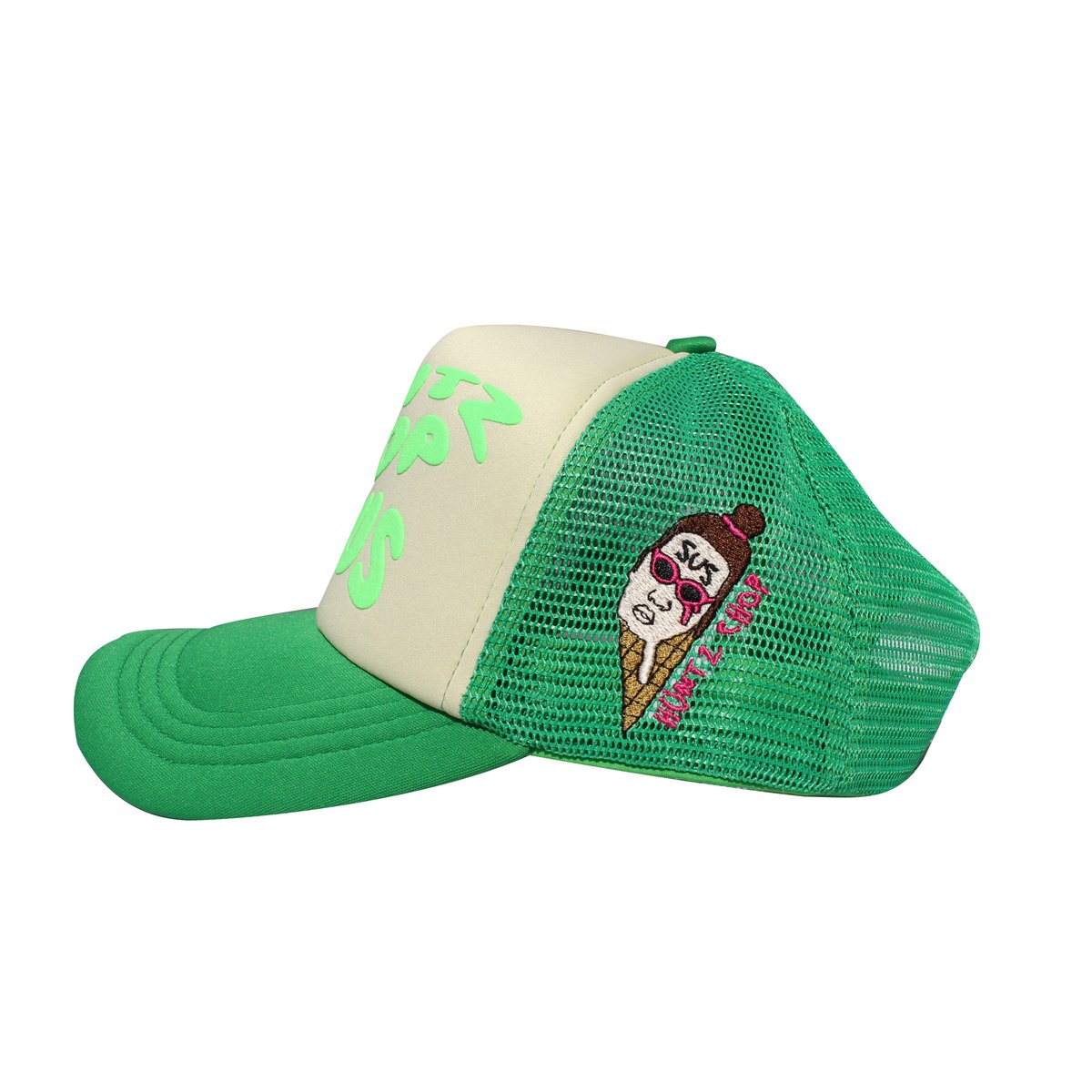 Image of Hüntz Chop Lime Trucker Hat