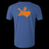 Lincoln Oval logo front / state logo back (Orange on Heather Royal Blue) Image 4