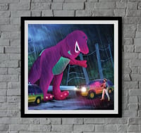 Image of Barney at Jurassic Park