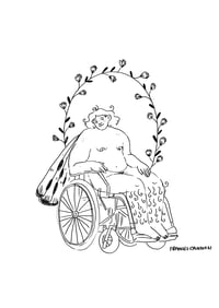 Fairy with Wheelchair A4 Print
