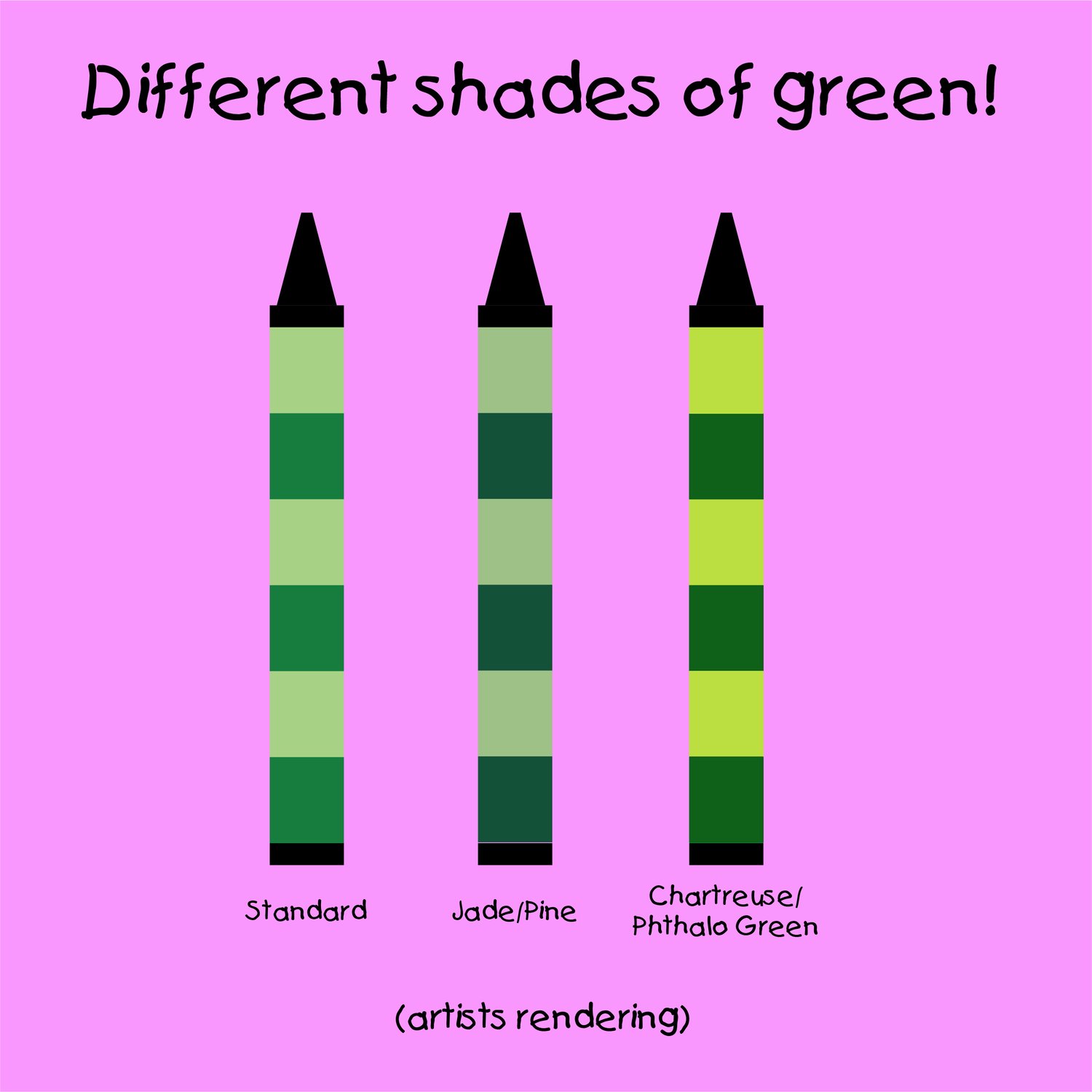 Green Striped Jumbo Crayons (set of 4) | WritingUtensilHDN