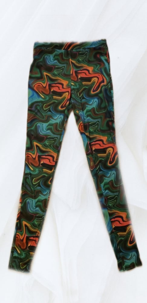 Image of Colorful Me Printed Leggings. Green/Combo