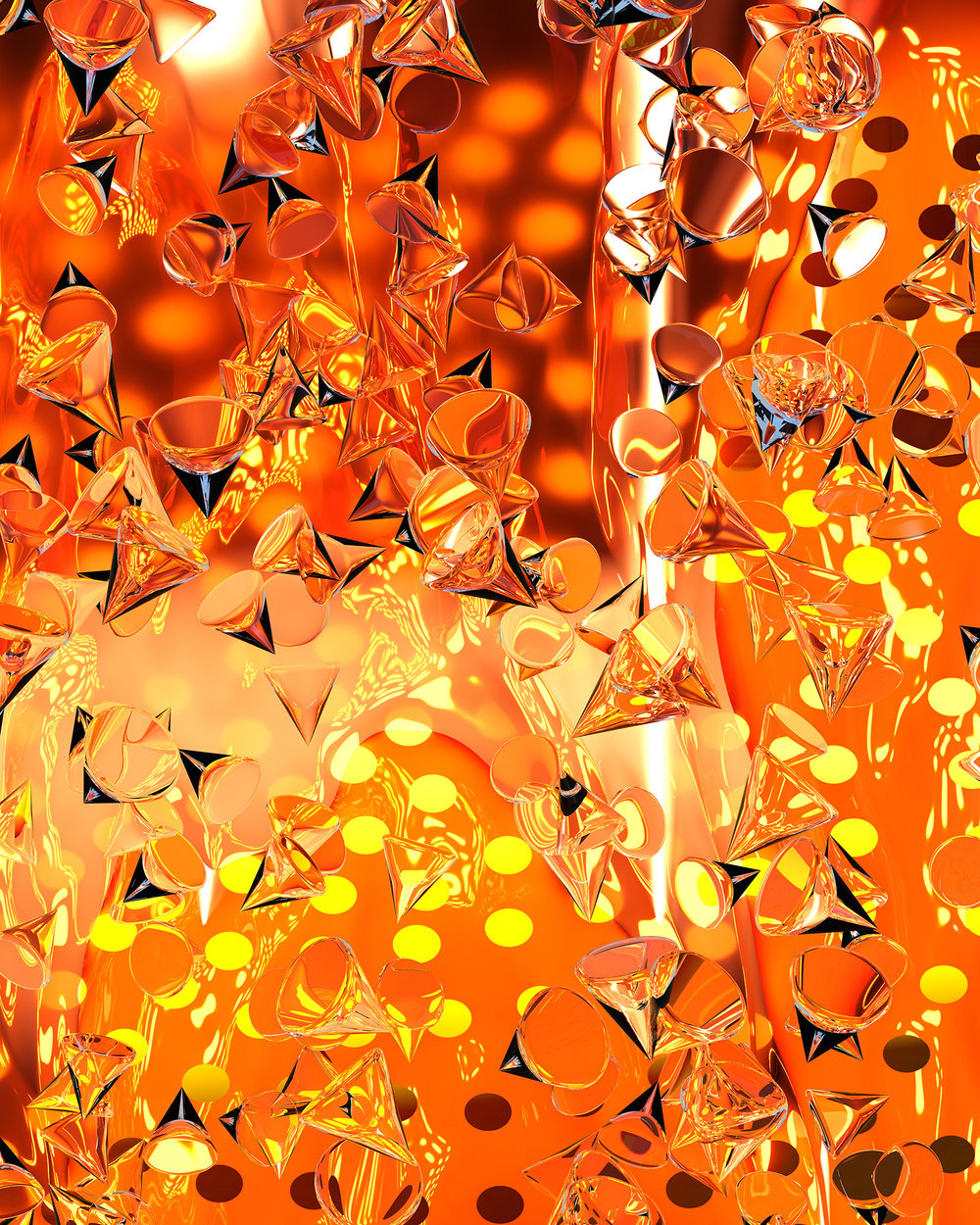 Image of Cones - Orange Polka