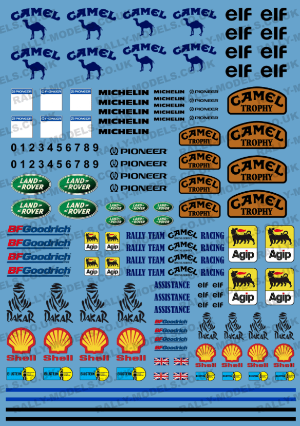 Big A6 size Camel Racing Decal Sheet 