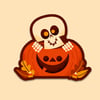 Pumpkin Skeleton sticker
