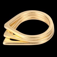 Image 3 of TEARDROP Ring - Set of 3 SILVER or OX.