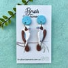 Kookaburra Blue Drop Earrings