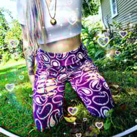Image 1 of Large split and weave paisley leggings 