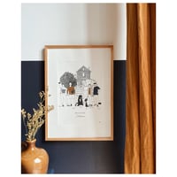 Image 2 of Portrait illustré personnalisé format A4 ou A3 