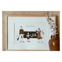 Image 3 of Portrait illustré personnalisé format A4 ou A3 