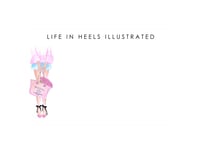 Image 2 of CUSTOM NOTECARDS:  PINK SHOES and BLACK BOWS