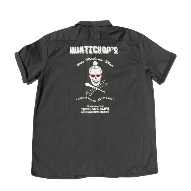 Mechanic Shop Button Up Grey