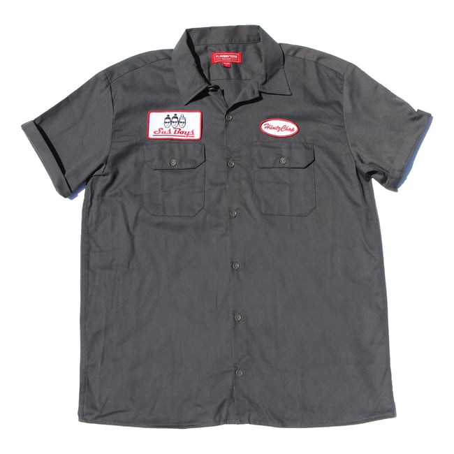 Mechanic Shop Button Up Grey