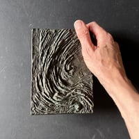 Image 4 of Bronze Door Handle with Textured Wave Design II