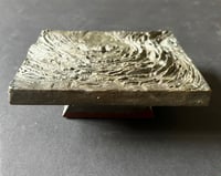 Image 2 of Bronze Door Handle with Textured Wave Design II
