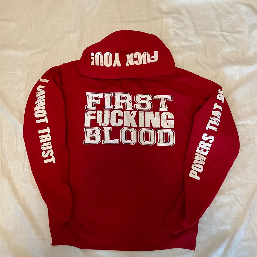 FIRST BLOOD - FFB pullover hoody RED or BLACK