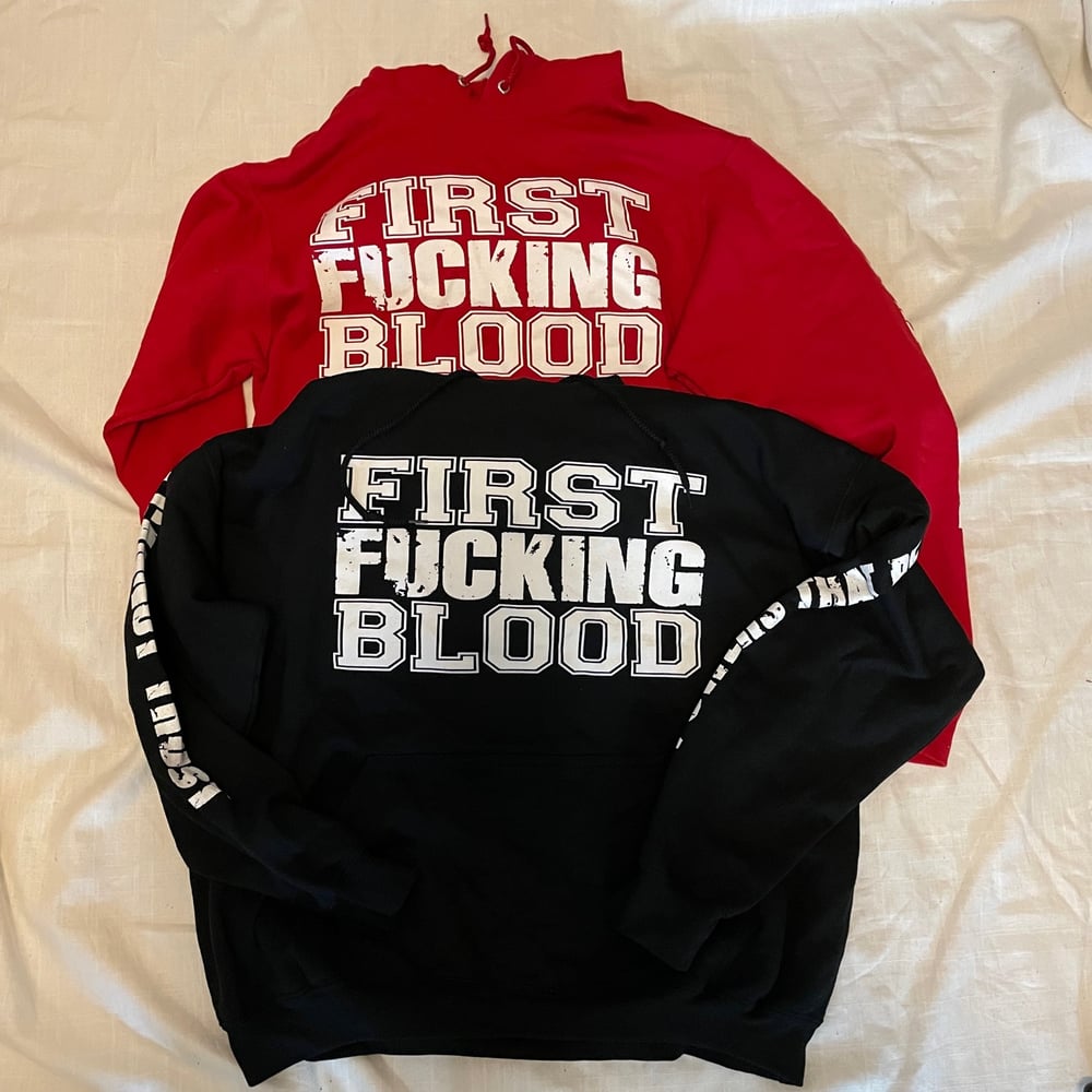 FIRST BLOOD - FFB pullover hoody RED or BLACK