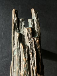 Image 2 of Set of Two Bronze Door Handles with Tree Bark Relief