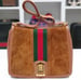 Image of Vtg. Gucci Brown Suede Shoulder Bag