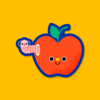 Happy Apple sticker