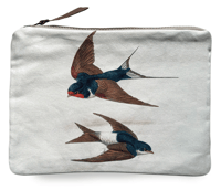 Image 1 of SWALLOWS Zipper Pouch collaborated with JOHN DERIAN COMPANY