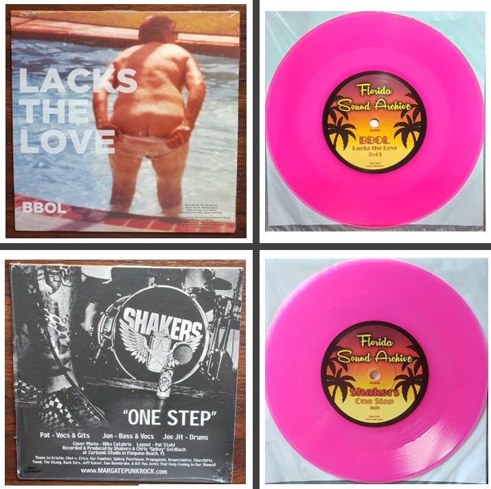 SUPER DUPER SALE!! BBOL / Shakers – Lacks The Love / One Step 7" split - Limited Magenta Vinyl