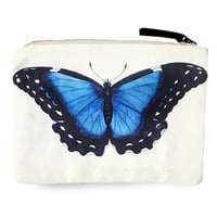 Image 2 of BLUE BUTTERFLIES Zipper Pouch collaborated with JOHN DERIAN COMPANY