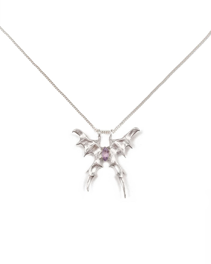 Image of LOKI PATERA - Wing Of Flint Necklace (Amethyst)