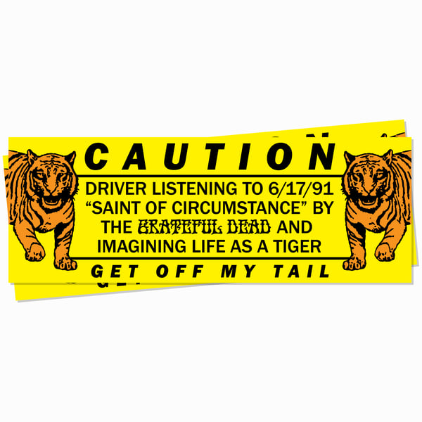 Image of Saint Tiger bumper sticker (2 pack, ships free)