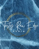 Image 1 of Tasty Raw Edge Denim Custom Tote Bag  