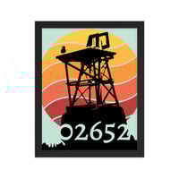Framed Tramway Sunset Poster