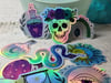 Cute Holographic Witchy Boho Occult Assorted Stickers (10 Pack)