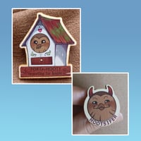 Image 1 of Hooty Wooden Pins 